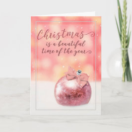 Frohe Weihnachten für jeden rosa Ornament schön