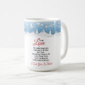 Frohe Weihnachten für meine Liebe, Weihnachtsgesch Kaffeetasse (VorderseiteRechts)