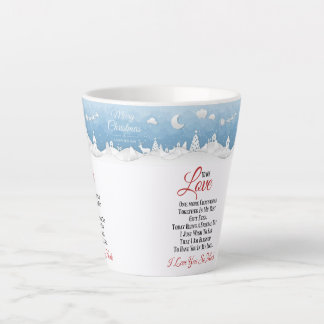 Frohe Weihnachten für meine Liebe, Weihnachtsgesch Milchtasse