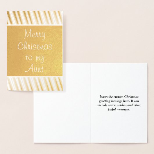 "Frohe Weihnachten für meine Tante"-Karte Folienkarte (Anzeige)