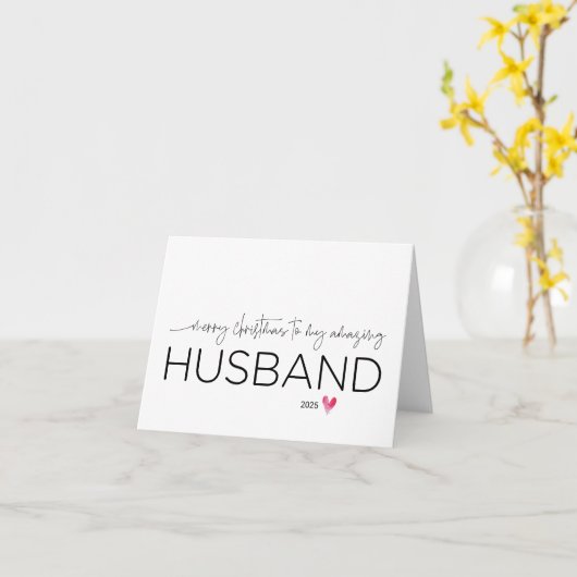 Frohe Weihnachten für meinen Mann Von der Ehefrau Karte (Gelbe Blume)