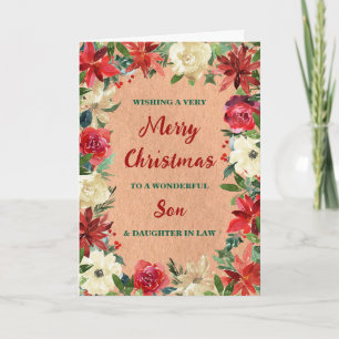 Frohe Weihnachten für Schwiegersohn und Schwiegert Karte
