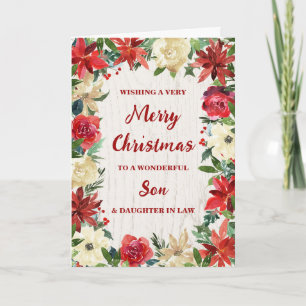 Frohe Weihnachten für Schwiegersohn und Schwiegert Karte