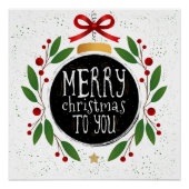 Frohe Weihnachten für Sie 20" x 20", Poster Paper (Vorderseite)