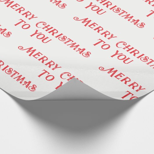 Frohe Weihnachten für Sie rot und weiß festlich Geschenkpapier (Ecke)