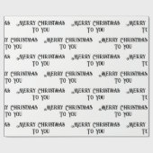 Frohe Weihnachten für Sie Schwarz-Weiß-Festival Geschenkpapier (Flach)