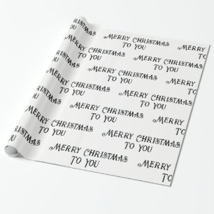 Frohe Weihnachten für Sie Schwarz-Weiß-Festival Geschenkpapier