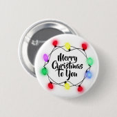 Frohe Weihnachten für Sie Weihnachten Leuchtturm U Button (Vorne & Hinten)