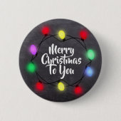 Frohe Weihnachten für Sie Weihnachten Leuchtturm U Button (Vorderseite)