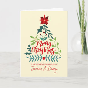Frohe Weihnachten für Tochter und Schwiegersohn Karte