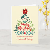 Frohe Weihnachten für Tochter und Schwiegersohn Karte (Gelbe Blume)