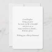 Frohe Weihnachten für unsere Enkelin (Rückseite)