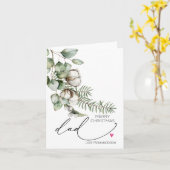 Frohe Weihnachten für Vater Vater von der Tochterk Karte (Gelbe Blume)