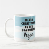Frohe Weihnachten für Veganes Cartoon Ferkel Kaffeetasse (Links)