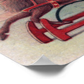 Frohe Weihnachten für YouBoy auf einem Schlitten Poster (Ecke)