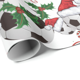 Frohe Weihnachten Fußball    BallSanta Geschenkpapier