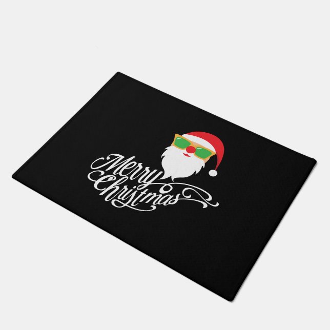 Frohe Weihnachten Fußmatte (Schrägansicht)