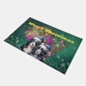 Frohe Weihnachten Fußmatte (Schrägansicht)