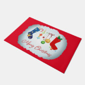 Frohe Weihnachten Fußmatte (Schrägansicht)