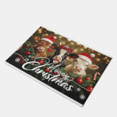 Frohe Weihnachten Fußmatte – Festlicher Willkommen (Schrägansicht)