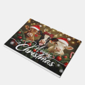 Frohe Weihnachten Fußmatte – Süße Feiertags-Willko (Schrägansicht)
