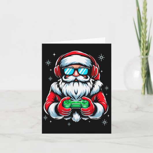 Frohe Weihnachten Gamer-Jungs Herren-Videospiel-Sa Karte (Vorderseite)