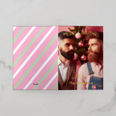 Frohe Weihnachten Gay Retro Rosa | Benutzerdefinie (Äußere Ablage)