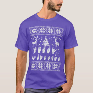 Frohe Weihnachten Gebärdensprache ASL Gehörlos häs T-Shirt