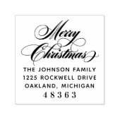 Frohe Weihnachten Geblüht Rücksendeadresse Script Permastempel (Design)