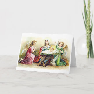 Frohe Weihnachten Geburt Christi Grußkarte