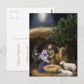 Frohe Weihnachten Geburt Christi Postkarte (Vorne/Hinten)