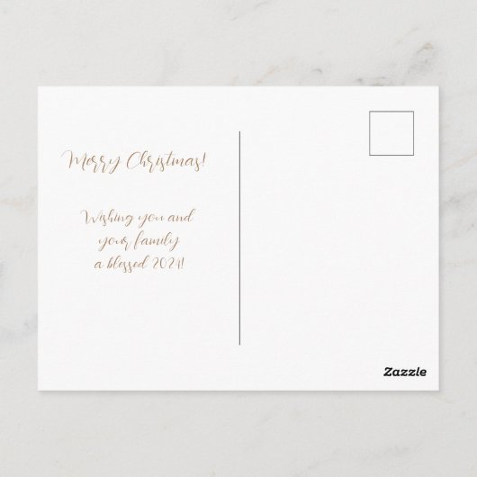 Frohe Weihnachten Geburt Christi Postkarte (Rückseite)