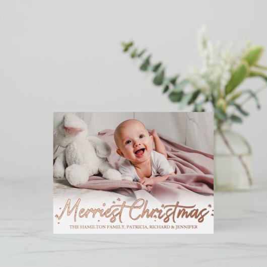 Frohe Weihnachten Geburtstag Ankündigung Foto (Stehend vorne)