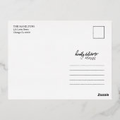 Frohe Weihnachten Geburtstag Ankündigung Foto (Rückseite)