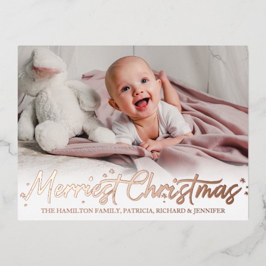 Frohe Weihnachten Geburtstag Ankündigung Foto (Vorderseite)