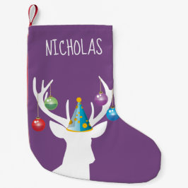 Frohe Weihnachten Geburtstag Hirsch Strumpf Kleiner Weihnachtsstrumpf