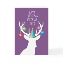 Frohe Weihnachten Geburtstag Hirschkarte