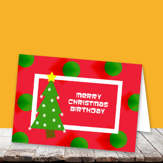 Frohe Weihnachten Geburtstagskarte