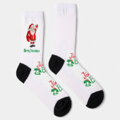 Frohe Weihnachten gedruckte Santa Premium Crew Sti Socken (Rechts)