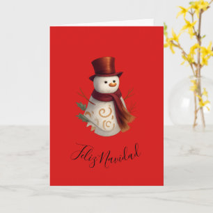 Frohe Weihnachten gefaltete Grußkarte Feliz Navida Karte