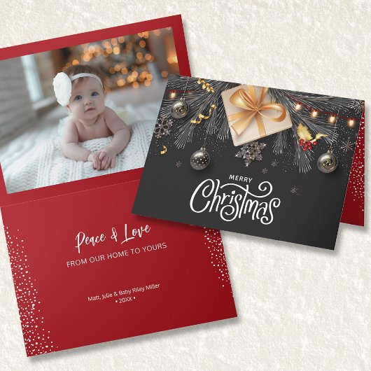 Frohe Weihnachten geklappt Foto Karte