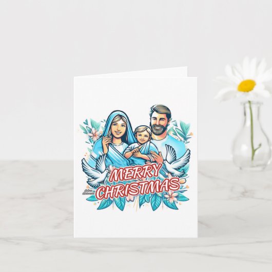 Frohe Weihnachten geklappt Karte (Kleine Pflanze)