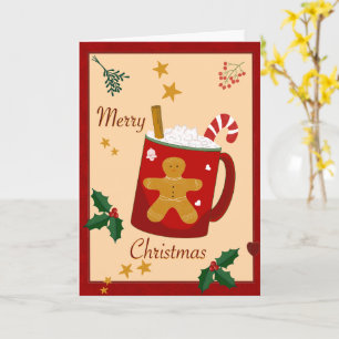 Frohe Weihnachten geklappte Grußkarte Karte