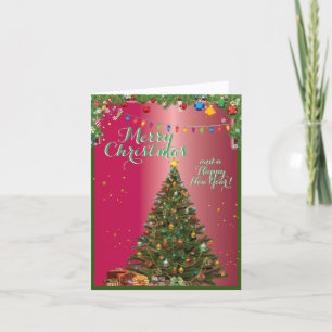 Frohe Weihnachten geklappte Grußkarte Karte
