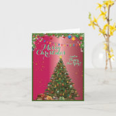 Frohe Weihnachten geklappte Grußkarte Karte (Gelbe Blume)