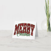 Frohe Weihnachten geklappte Weihnachtskarte (Vorderseite)