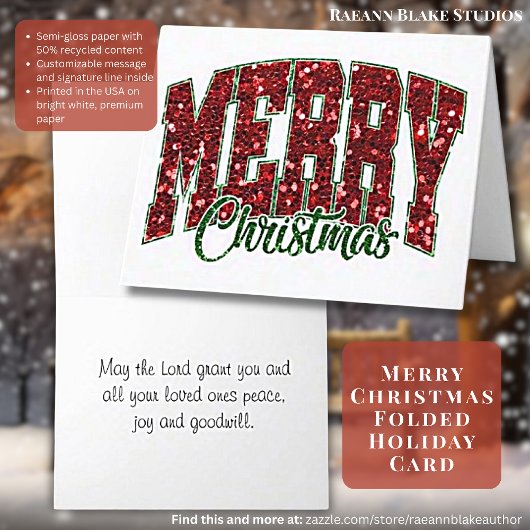Frohe Weihnachten geklappte Weihnachtskarte