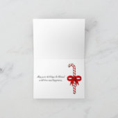 Frohe Weihnachten geklappte Weihnachtskarte Candy  (Innenseite)