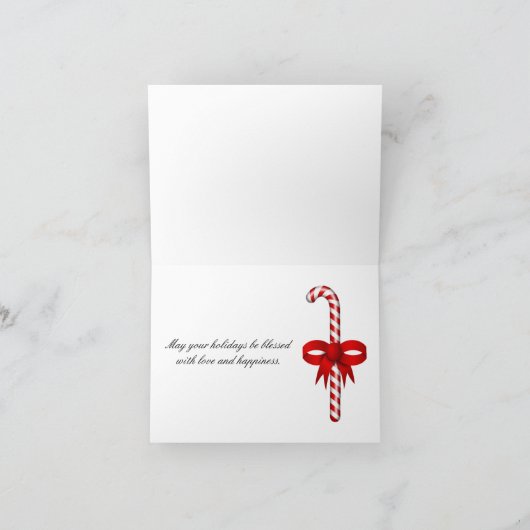 Frohe Weihnachten geklappte Weihnachtskarte Candy (Innenseite)