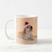 Frohe Weihnachten - gelber Labrador Kaffeetasse (Links)